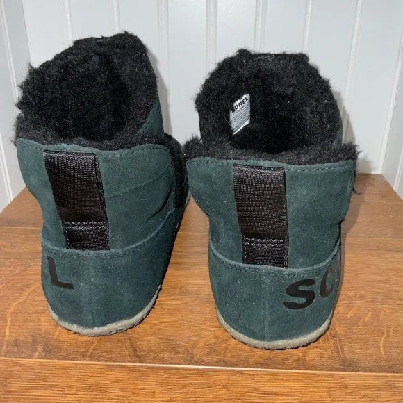 Sorel Sage Nakiska Faux Fur Lined Slipper Booties Size 8 - Picture 3 of 8